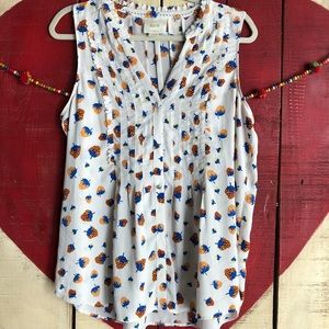 Maeve by Anthropology Strawberry Blouse Sz 12